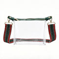 Blackish Green Contrast Trim Zipped Transparent PVC Single Shoulder Bag - Damesmode Afbeelding 3 - Foto 3