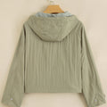Giacca utility green Laurel con cappuccio tagliato con tasche con cerniera - Foto 4