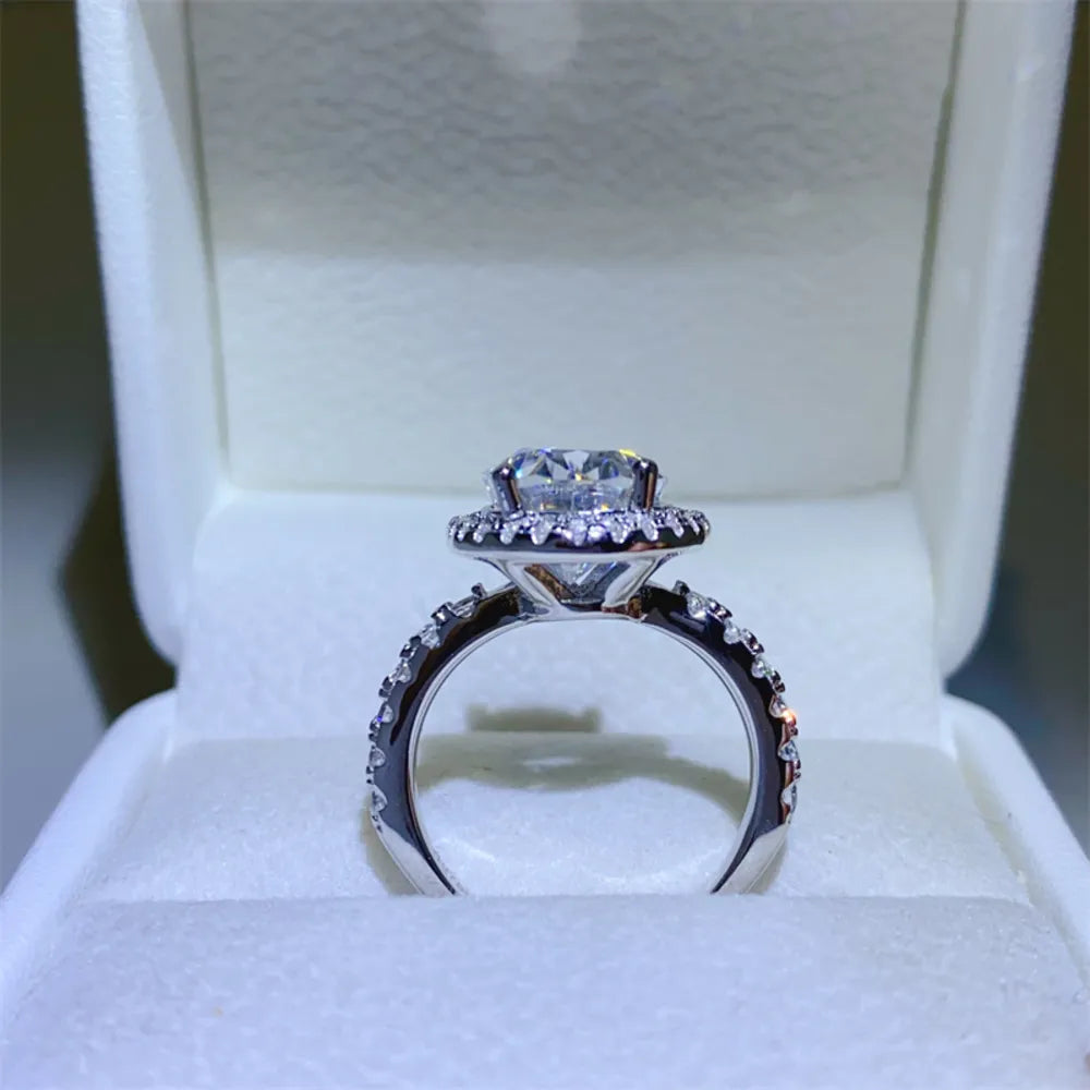 5 Carat Moissanite 925 Sterling Silver Ring | Redblad 18K Solid Gold & Certified Diamond Rings