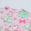 Pink Abstract Print Stand Neck Slim Fit Long Sleeve Top - Foto 5