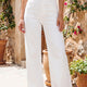 Jeans casual larghi di colore bianco unito
