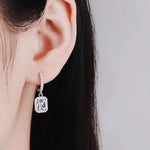 1 Carat 925 Sterling Silver Moissanite Drop Earrings | Redblad 18K Solid Gold & Certified Diamond Earrings