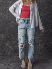 Jeans taille haute Slim Slim Slim Bleu Bleu Ciel - Miniatuur