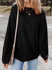 Smoke Gray geripptes Cord – übergroßer Sweatshirt - Miniatuur
