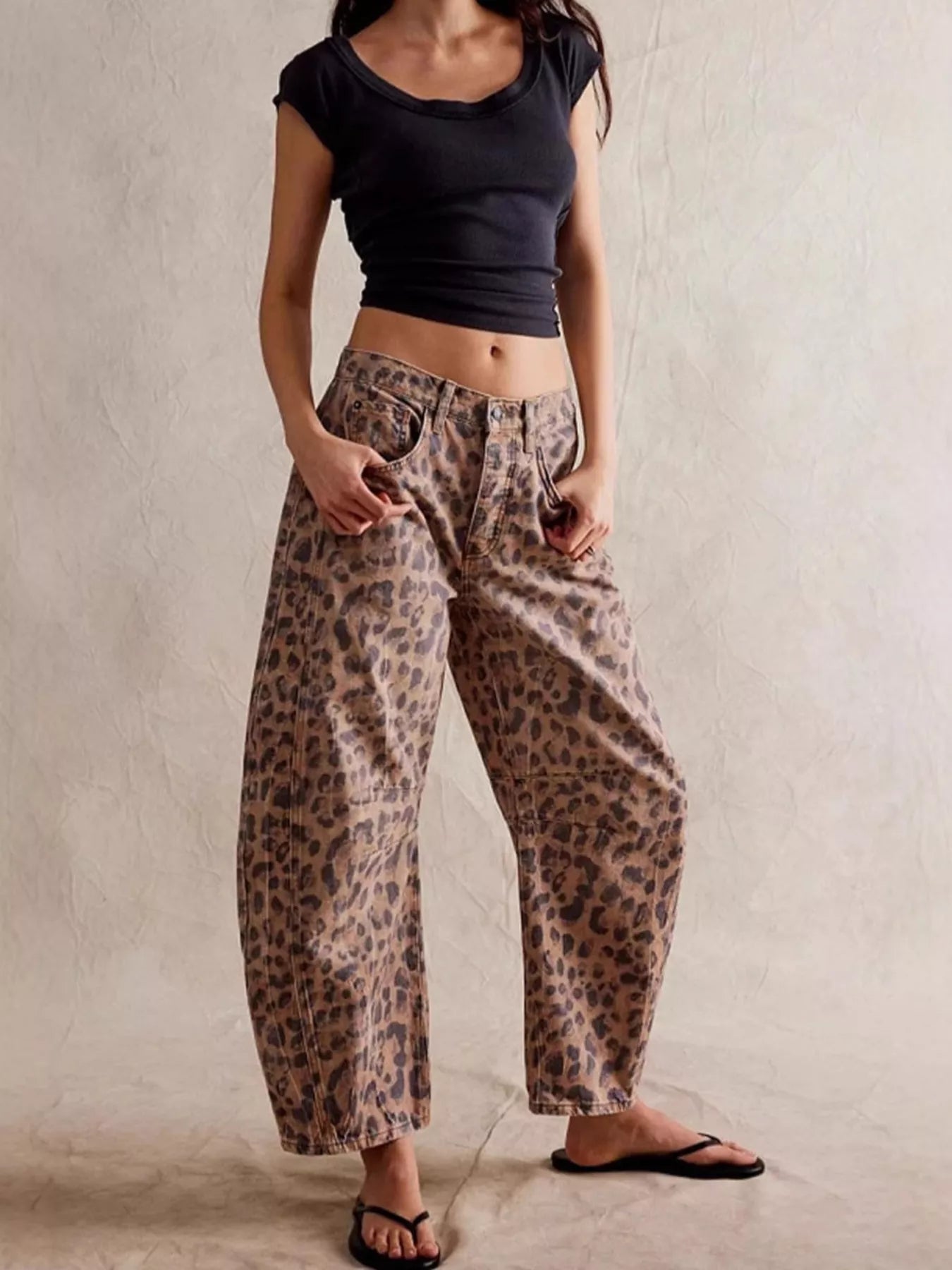 Leopard Print Wide Leg Jeans - Luxe Damesmode & Kleding Collectie | Redblad Nederland