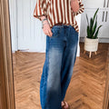 Braune Bluse mit V-Ausschnitt und halbärmeliger Legerbluse - Foto 5