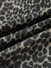 Vaqueros de cintura alta con estampado de leopardo negro - Imagen de moda femenina 8 - Miniatuur