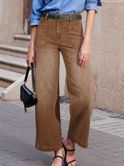 Bluing Mimimalist Patch Pocket Damjeans i shifts - Dammode Bild 4 - Miniatuur