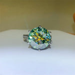 10 Carat Moissanite 925 Sterling Silver Ring | Redblad 18K Solid Gold & Certified Diamond Rings