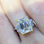 5 Carat Moissanite 925 Sterling Silver Ring | Redblad 18K Solid Gold & Certified Diamond Rings