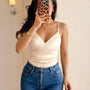 Ruched Spaghetti Strap Bodysuit