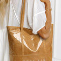Camel Retro Letter Print wasserdichte PVC-Tragetasche - Foto 2
