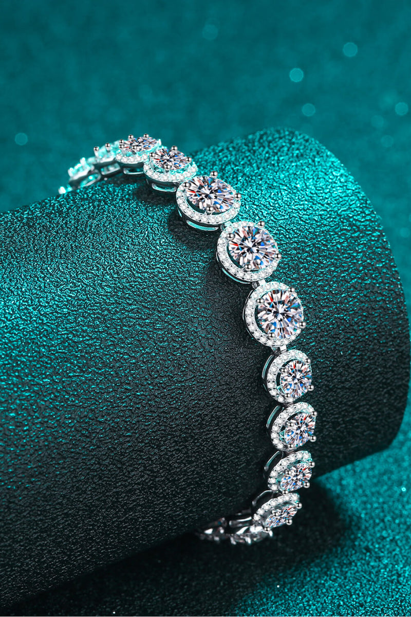 925 Sterling Silver 10.4 Carat Moissanite Bracelet | Redblad 18K Solid Gold & Certified Natural Diamond Fine Jewelry