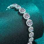925 Sterling Silver 10.4 Carat Moissanite Bracelet | Redblad 18K Solid Gold & Certified Diamond Bracelets