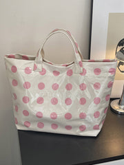 Färg svart Polka Dot hållbar vattentät PVC-tygkasse - Miniatuur