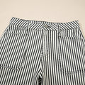 Black Stripe Patch Pocket High Waist Shift Denim Jeans - Damesmode Afbeelding 5 - Foto 5