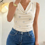 Cowl Neck Sleeveless Bodysuit