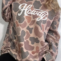 Mehrfarbiger Tarnmuster – Howdy Western Style Baggy Pullover-Pullover - Foto 1
