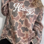 Flerfarvet camouflagemønstret Howdy Western Style Baggy Sweatshirt