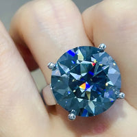 20 Carat Moissanite 925 Sterling Silver Ring