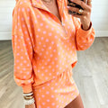 Rosa Polka Dot Hooded-Langarm-Top Casual Mini-Skort-Set - Foto 6