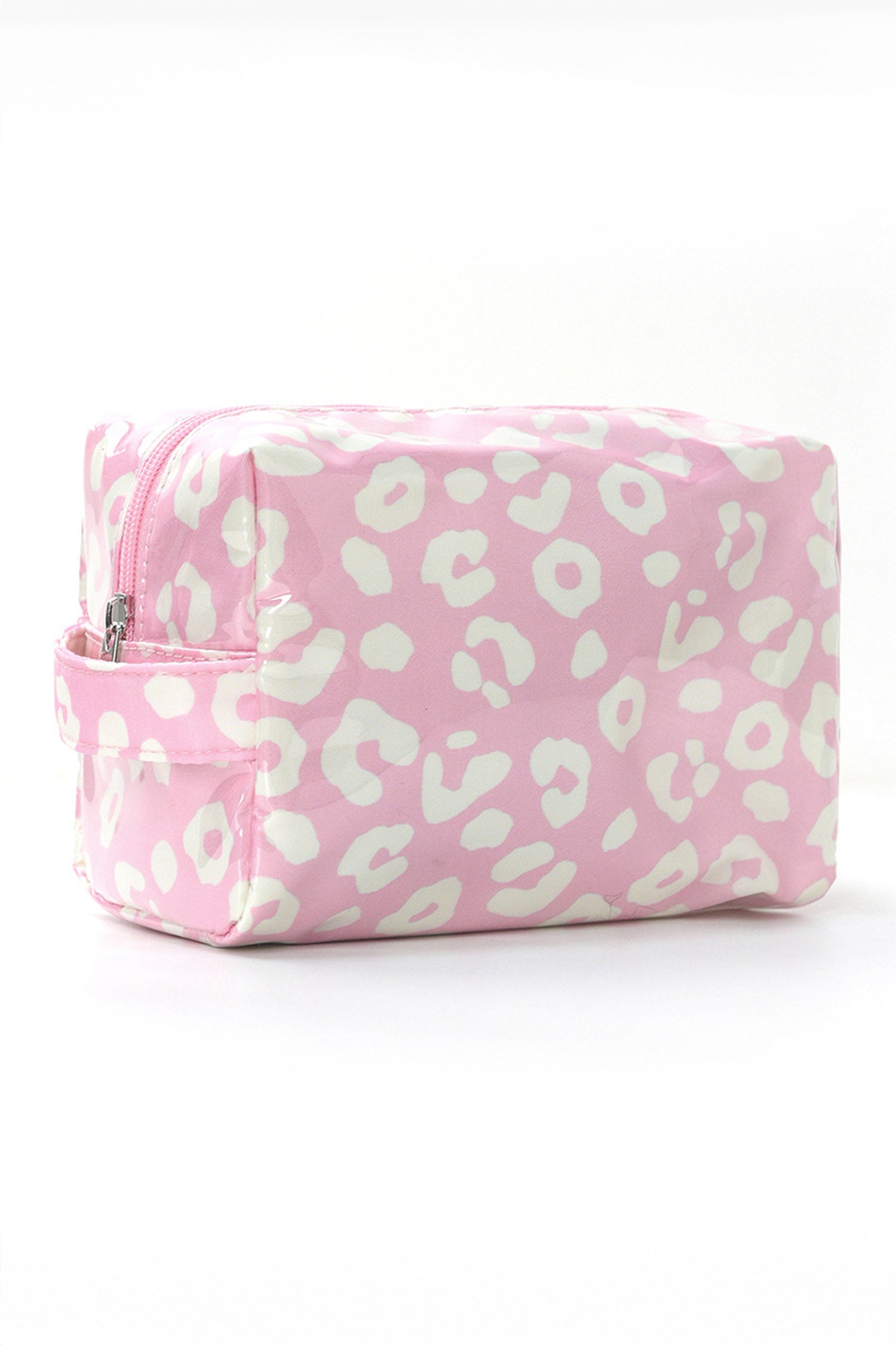 Blackish Green Leopard Print PVC Travel Makeup Organizer Cosmetic Bag - Damesmode Afbeelding 6