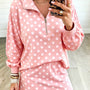 Set Mini Skort Mini Casual con cappuccio rosa a pois