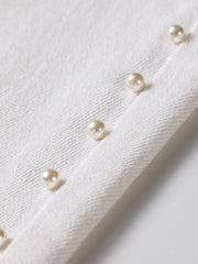 Jean Shift Switch à couture latérale orné de perles blanches jusqu’à la cheville - Miniatuur