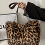 Faux Fur Leopard Shoulder Bag