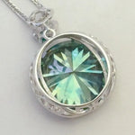 20 Carat Moissanite 925 Sterling Silver Pendant Necklace | Redblad 18K Solid Gold & Certified Diamond Necklaces