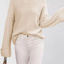 Mock Neck Dropped Shoulder Sweater