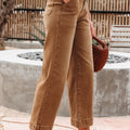 Ashleigh Blue Cropped High Rise Wide Leg Jeans - Damesmode Afbeelding 6 - Foto 6