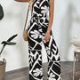 Printed Sleeveless Wide Leg Jumpsuit