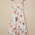 White Western Horseshoe Print U-Neck Sleeveless Midi Dress - Foto 4