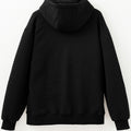 Black Quilted Side Pockets Zipper Hooded Jacket - Damesmode Afbeelding 5 - Foto 5
