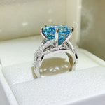 10 Carat Moissanite 925 Sterling Silver Ring | Redblad 18K Solid Gold & Certified Diamond Rings