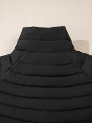Chaqueta acolchada negra acolchada con cremallera - Damesmode Afbeelding 7 - Miniatuur