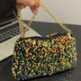Sequin Removable Strap Shoulder Bag