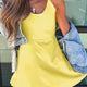 Vestido Mini Ativo Amarelo Creme Daring Back Recortado com Calções