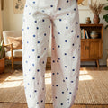 Blau maßgeschneiderte Polka-Punkt-Muster Casual Jeans – Damenmode Bild 3 - Foto 3