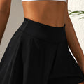 Black Solid Color High Waist Wide Leg Swim Bottom - Damesmode Afbeelding 4 - Foto 4
