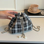 Chain Drawstring Bucket Bag