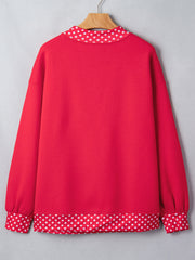 Felpa oversize con borsi contrastanti con colorblock arancione - Miniatuur