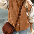 Chaqueta bomber de pana de felpa de retallos de felpa verde Mist - Foto 6