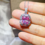 5 Carat Moissanite 925 Sterling Silver Pendant Necklace | Redblad 18K Solid Gold & Certified Diamond Necklaces