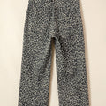 Black Leopard Print Wide Leg High Waist Jeans - Damesmode Afbeelding 4 - Foto 4