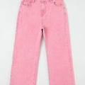 Myosotis Acid Washed High Rise Cropped Wide Leg Jeans - Foto 6
