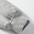 Grauer Contrast Seil-Kordelzug-Rüschen-Trim Herunterhängen-Baggy-Hoodie - Foto 6