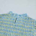 Mehrfarbiges Gingham-Tanktop mit geräuchertem Spitzenverschluss - Foto 6