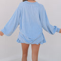 Set di mini skort a manica a filo blu cielo - Foto 2